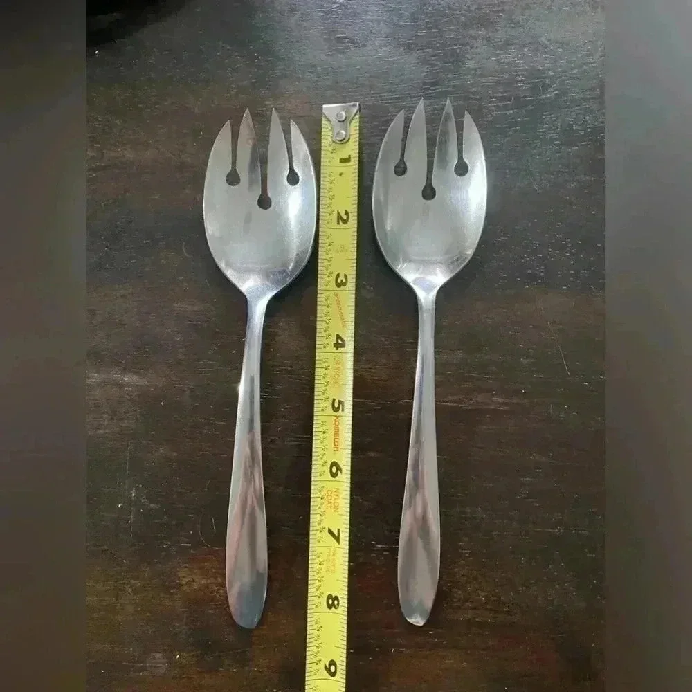 Vintage Spork Spoon Serving Set 9” Salad‎ Imperial Brand IMI39 Stainless Steel